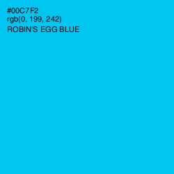#00C7F2 - Robin's Egg Blue Color Image